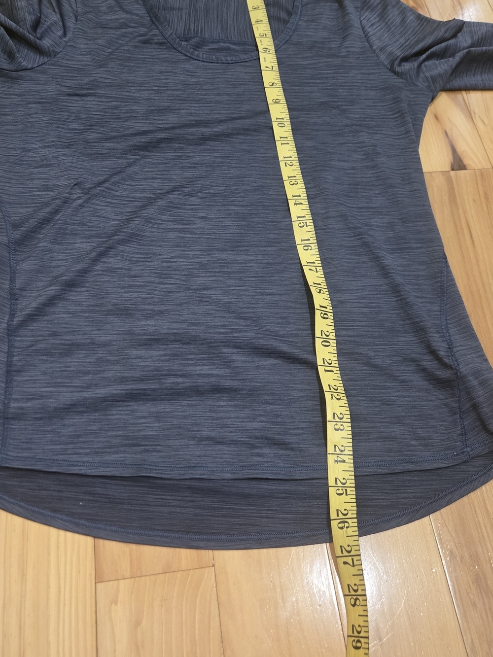 Athleta Women's Shadow Stripe Chi Long Sleeve Top - Heathered Navy - Picture 4 of 6